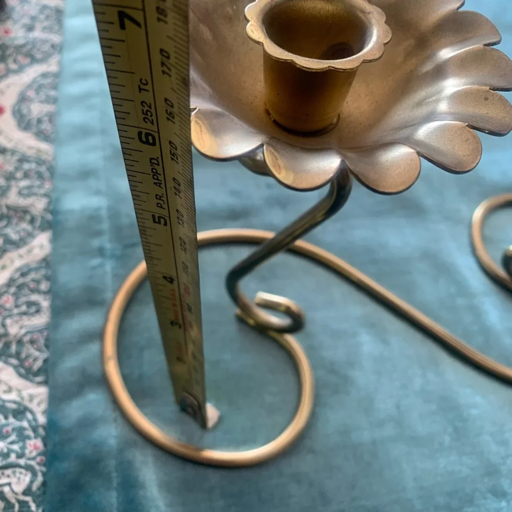 Vintage Bronze table Candle Holder